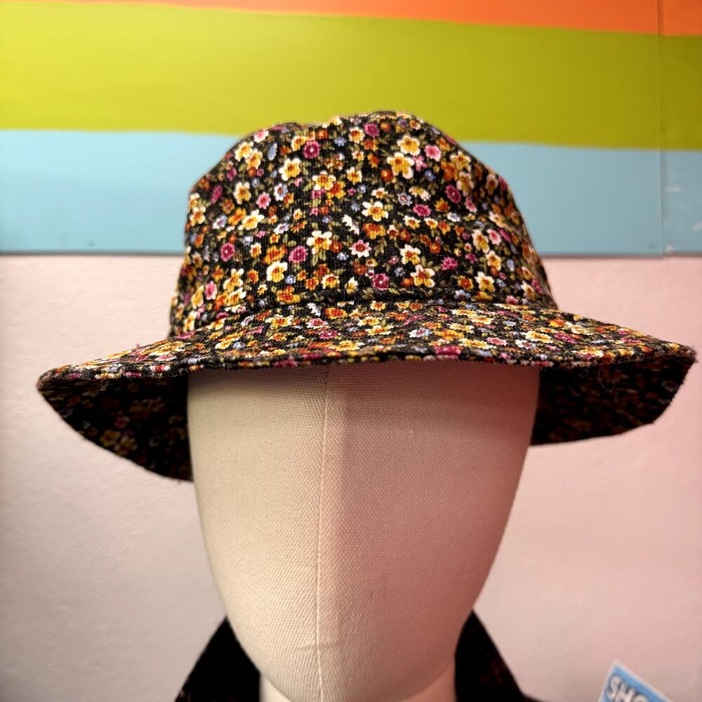 Floral Corduroy Bucket Hat